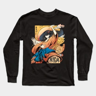 Japanese Geisha Samurai Anime Style Vibes Long Sleeve T-Shirt